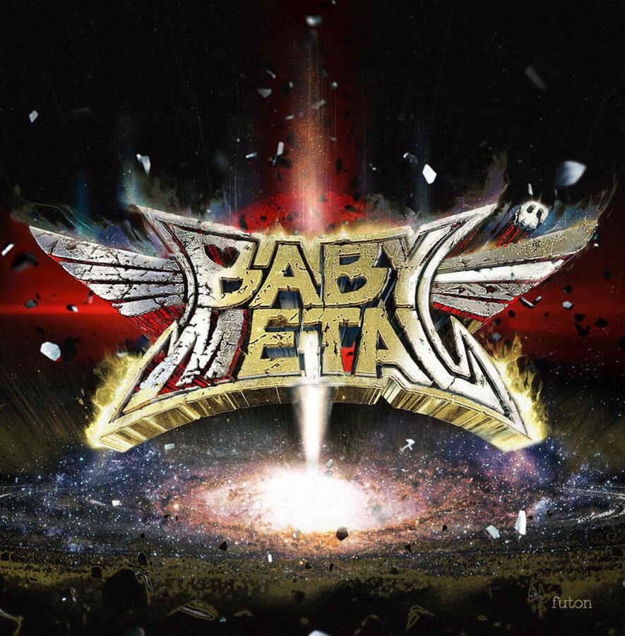 A blend between the 3 main album covers of BABYMETAL.